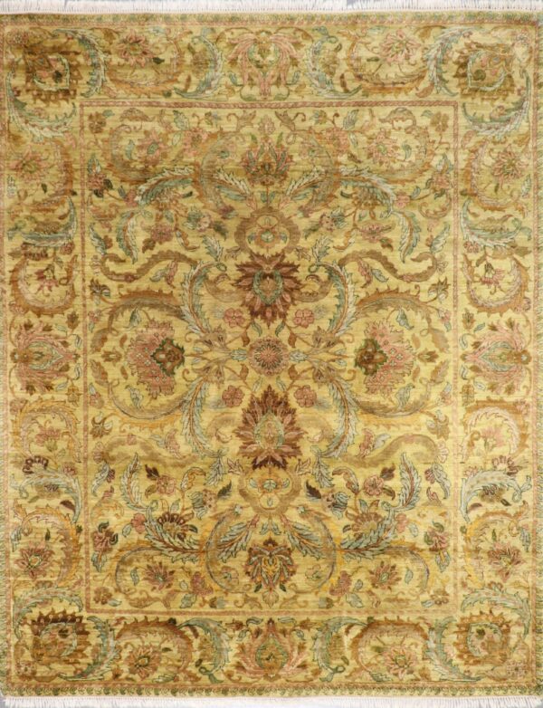 8'x9'111" Decorative Gold Wool Hand-Knotted Rug - Direct Rug Import | Rugs in Chicago, Indiana,South Bend,Granger