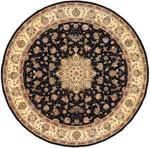 8'6"x8'6" Traditional Round Wool & Silk Hand-Tufted Rug - Direct Rug Import | Rugs in Chicago, Indiana,South Bend,Granger