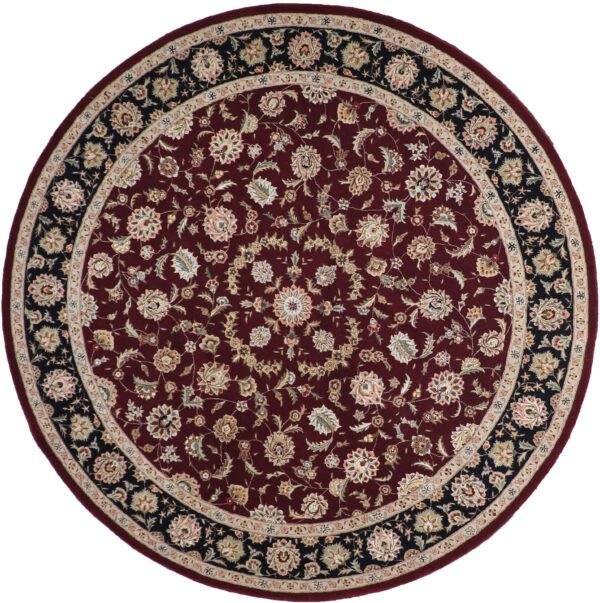8'10"x8'10" Traditional Round Wool & Silk Hand-Tufted Rug - Direct Rug Import | Rugs in Chicago, Indiana,South Bend,Granger