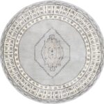 3’11”x3’11” Decorative Gray Vintage Wool & Silk Hand-Tufted Rug - Direct Rug Import | Rugs in Chicago, Indiana,South Bend,Granger