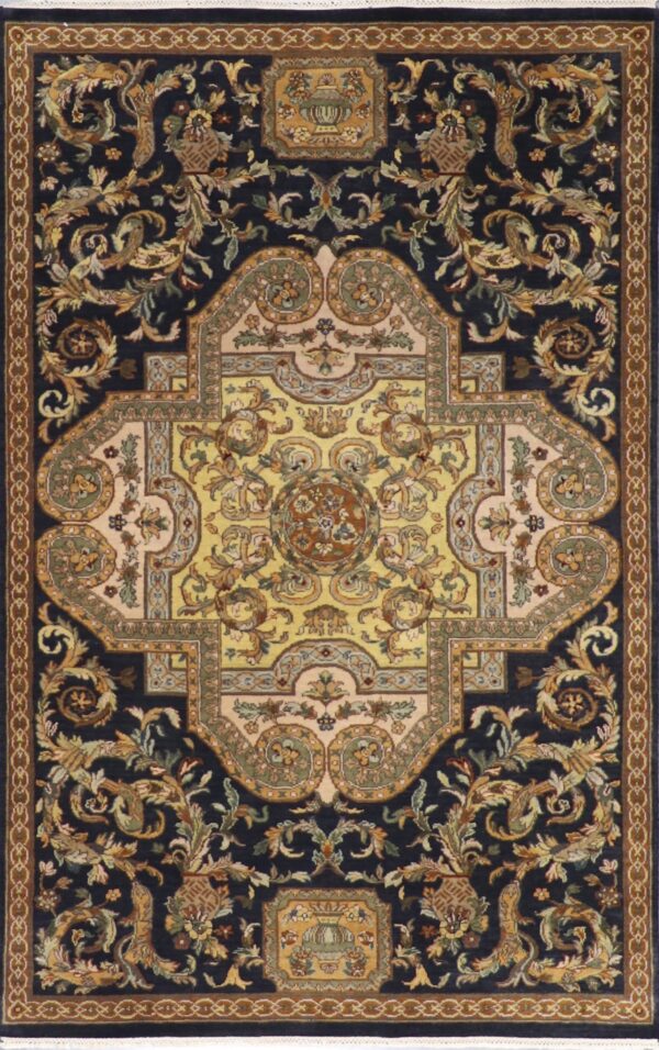 5’x8’ Traditional Tan Wool Hand-Knotted Rug - Direct Rug Import | Rugs in Chicago, Indiana,South Bend,Granger