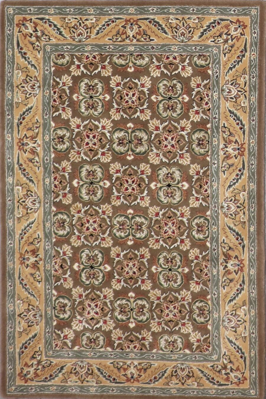 3’8”x5’7” Traditional Brown Wool & Silk Hand-Tufted Rug - Direct Rug Import | Rugs in Chicago, Indiana,South Bend,Granger