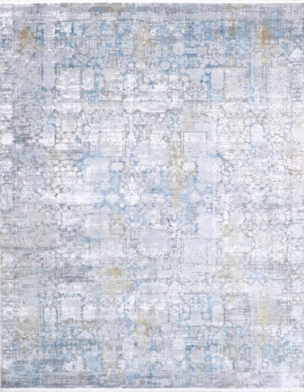 7'8"x9'8" Transitional Silver Wool & Silk Hand-Finished Rug - Direct Rug Import | Rugs in Chicago, Indiana,South Bend,Granger