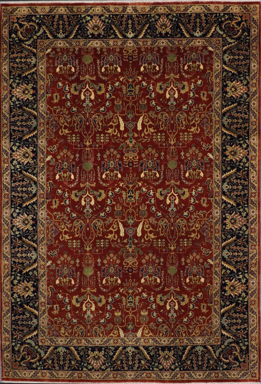 6'x9' Traditional Red Wool Hand-Knotted Rug - Direct Rug Import | Rugs in Chicago, Indiana,South Bend,Granger