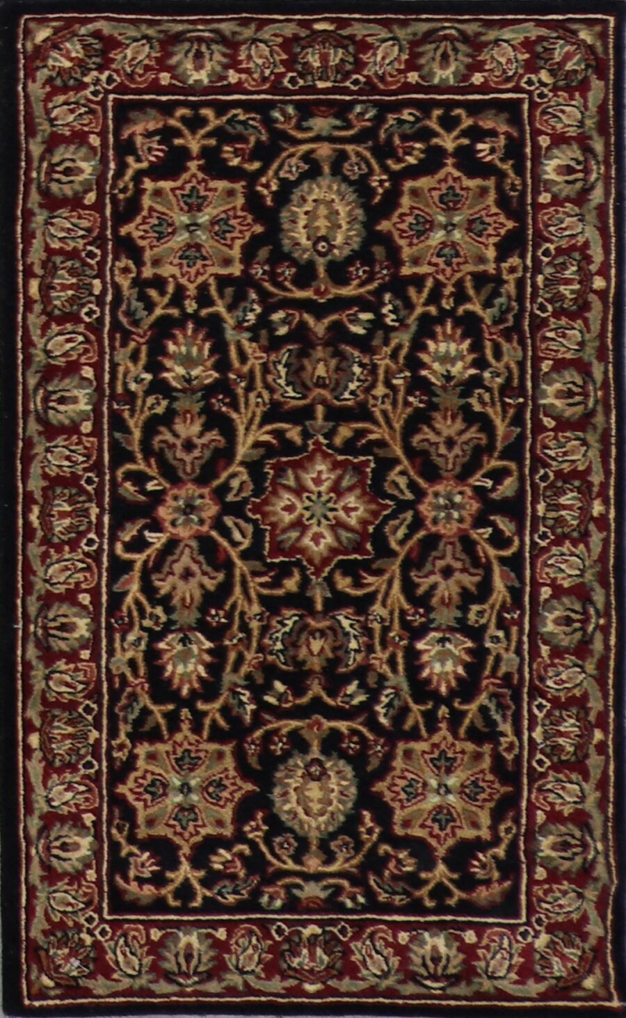 3’x5’ Traditional Black Wool Hand-Tufted Rug - Direct Rug Import | Rugs in Chicago, Indiana,South Bend,Granger