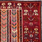 4'6"x7'2" Traditional Persian Red Wool Hand-Knotted Rug - Image 3