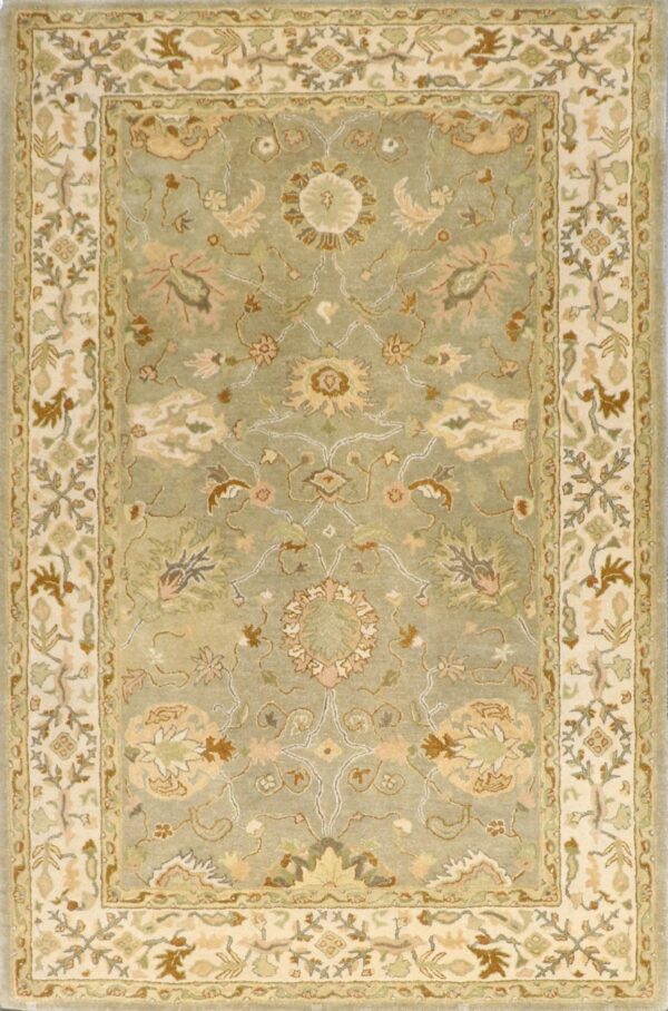 5’6”x8’6” Decorative Ivory Wool Hand-Knotted Rug - Direct Rug Import | Rugs in Chicago, Indiana,South Bend,Granger