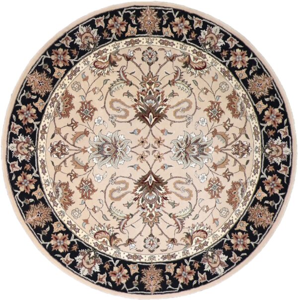6’x6’ Decorative Taupe Wool & Silk Hand-Tufted Rug - Direct Rug Import | Rugs in Chicago, Indiana,South Bend,Granger