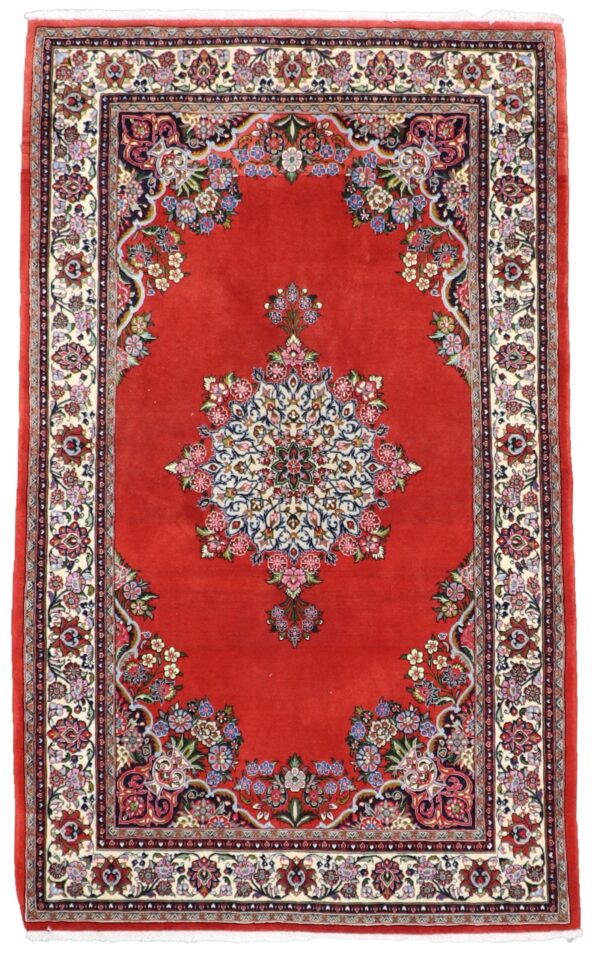4’1”x6’10” Traditional Very Fine Persian Sarouk Wool Hand-Knotted Rug - Direct Rug Import | Rugs in Chicago, Indiana,South Bend,Granger