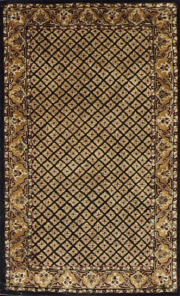 3’1”x5’ Decorative Black Wool Hand-Tufted Rug - Direct Rug Import | Rugs in Chicago, Indiana,South Bend,Granger