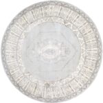 8'5"x8'5" Decorative Round Vintage Wool & Silk Hand-Tufted Rug - Direct Rug Import | Rugs in Chicago, Indiana,South Bend,Granger