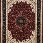 5'7"x8'4" Traditional Red Kashan Wool & Silk Hand-Knotted Rug - Direct Rug Import | Rugs in Chicago, Indiana,South Bend,Granger