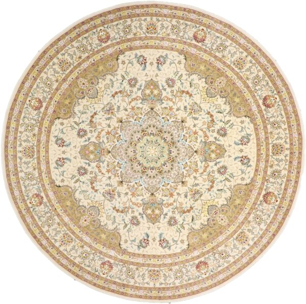 9'11"x9'11" Decorative Round Wool & Silk Hand-Tufted Rug - Direct Rug Import | Rugs in Chicago, Indiana,South Bend,Granger