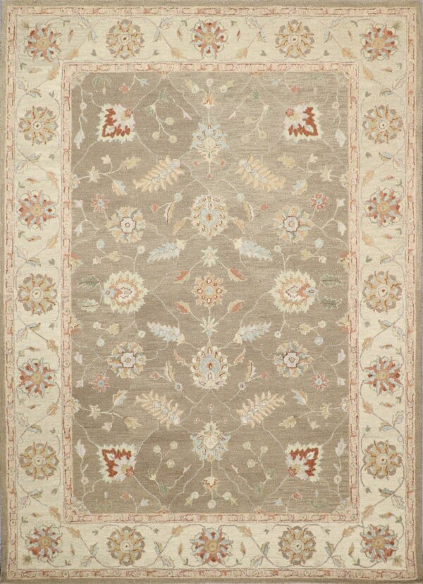 8'1"x11'2" Decorative Brown Hook Wool Hand-Knotted Rug - Direct Rug Import | Rugs in Chicago, Indiana,South Bend,Granger