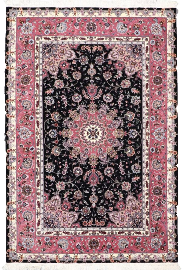 4’1”x6’1” Traditional Tabriz Wool & Silk Hand-Knotted Rug - Direct Rug Import | Rugs in Chicago, Indiana,South Bend,Granger