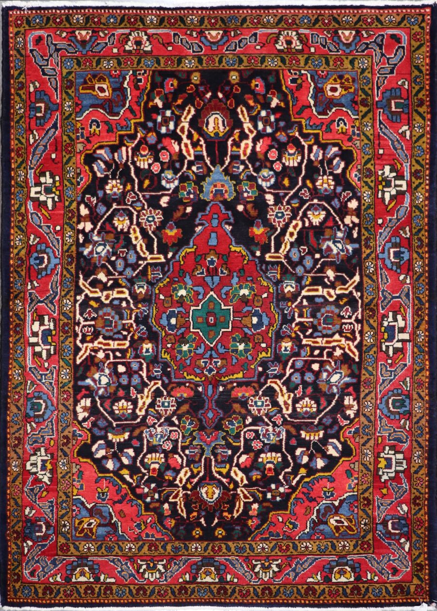 4'10"x6'10" Traditional Red Tribal Wool Hand-Knotted Rug - Direct Rug Import | Rugs in Chicago, Indiana,South Bend,Granger