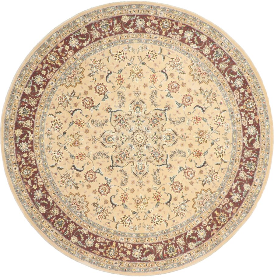 8'x8' Decorative Round Wool & Silk Hand-Tufted Rug - Direct Rug Import | Rugs in Chicago, Indiana,South Bend,Granger