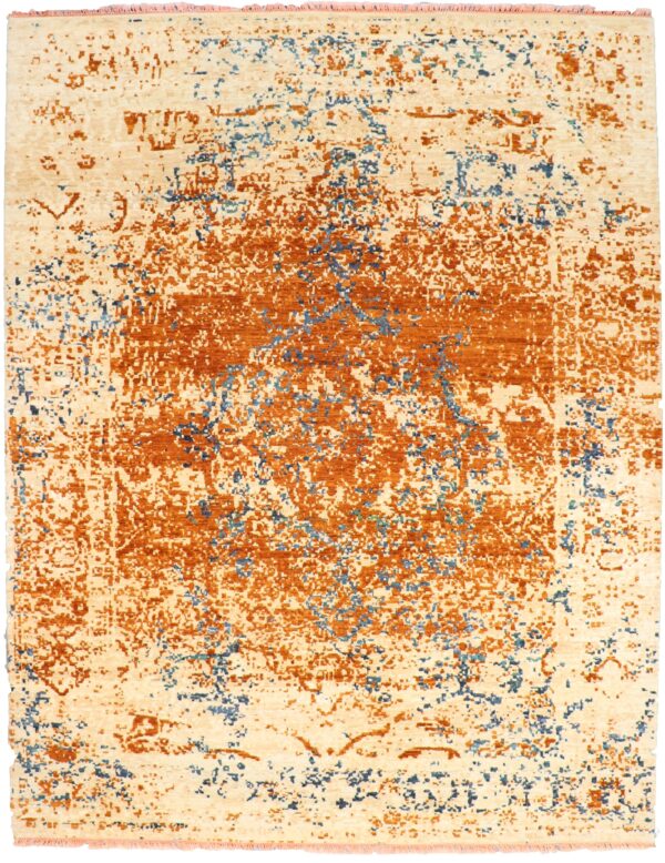 7'11"x10'3" Transitional Wool & Silk Hand-Knotted Rug - Direct Rug Import | Rugs in Chicago, Indiana,South Bend,Granger