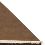 8'1"x9'11" Modern Brown Wool & Silk Hand-Knotted Rug - Image 4
