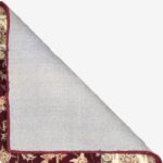 5’6”x5’6” Traditional Burgundy Wool & Silk Hand-Tufted Rug - Image 4
