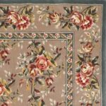 4'11"x8' Traditional Aboussan Wool & Silk Hand-Tufted Rug - Image 3