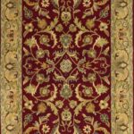 5'6"x8'7" Traditional Red Wool Hand-Tufted Rug
