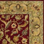 5'6"x8'7" Traditional Red Wool Hand-Tufted Rug - Image 3