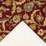 5'6"x8'7" Traditional Red Wool Hand-Tufted Rug - Image 4
