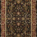 5'x8'1" Decorative Black Wool Hand-Tufted Rug