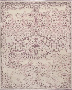 8’x9’10” Transitional Wool & Silk Hand-Tufted Rug