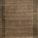 9’1”x12’ Traditional Brown Wool Hand-Tufted Rug