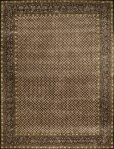 9’1”x12’ Traditional Brown Wool Hand-Tufted Rug