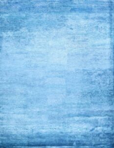 9’x11’10” Contemporary Solid Blue Bamboo Silk Hand-Tufted Rug