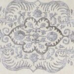 5'11"x5'11" Decorative Vintage Round Wool & Silk Rug - Image 2