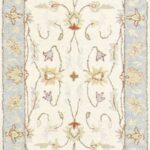2'3"x7'4" Decorative Ivory Hook Wool Hand-Tufted Rug