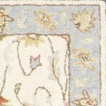2'3"x7'4" Decorative Ivory Hook Wool Hand-Tufted Rug - Image 3