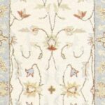 2'3"x7'4" Decorative Ivory Hook Wool Hand-Tufted Rug - Image 2