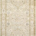 5'9"x8'2" Traditional Ivory Tabriz Wool & Silk Hand-Knotted Rug - Direct Rug Import | Rugs in Chicago, Indiana,South Bend,Granger