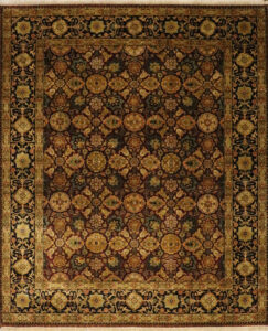 8’3″x9’11″ Heriz Red & Black Wool Hand-Knotted Rug