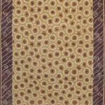 6’x8’ Transitional Purple & Gold Wool & Silk Hand-Knotted Rug