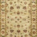 3’x5’ Traditional Beige  Wool & Silk Hand-Knotted Rug
