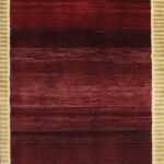 3’3″x4’11″ Modern Velvet & Gold Wool Hand-Knotted Rug