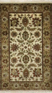 3’x5’3″ Transitional Olive & Tan Wool Hand-Knotted Rug