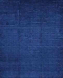 8’x9’10″ Modern Royal Blue Wool Hand-Knotted Rug