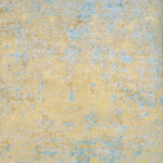 6’1″x8’8″ Contemporary Blue, Yellow, & Gold Wool & Silk Hand-Knotted Rug