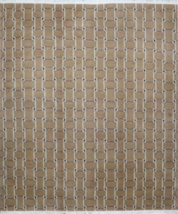 9’1″x10’1″ Transitional Brown & Cream Wool Hand-Knotted Rug