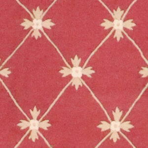 7’11″x10’ Aubusson Red & Black Wool Hand-Knotted Rug