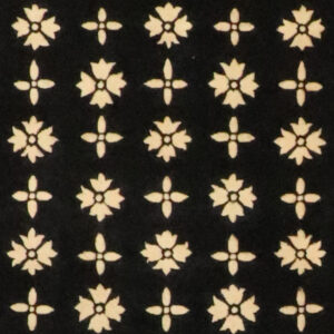 8’x9’11″ Aubusson Black, Cream, & Orange Wool & Silk Hand-Knotted Rug