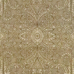 6’2″x8’9″ Transitional Dark Green & Cream Wool Hand-Knotted Rug