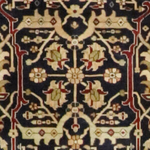 8’1″x10’ Traditional Black, Gold, & Rust Wool Hand-Knotted Rug